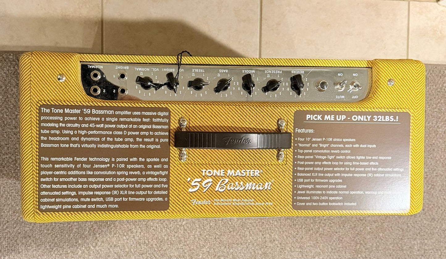Fender Tone Master '59 Bassman 2-Channel 200-Watt 4x10" Guitar Combo 2024 - Present - Lacquered Tweed