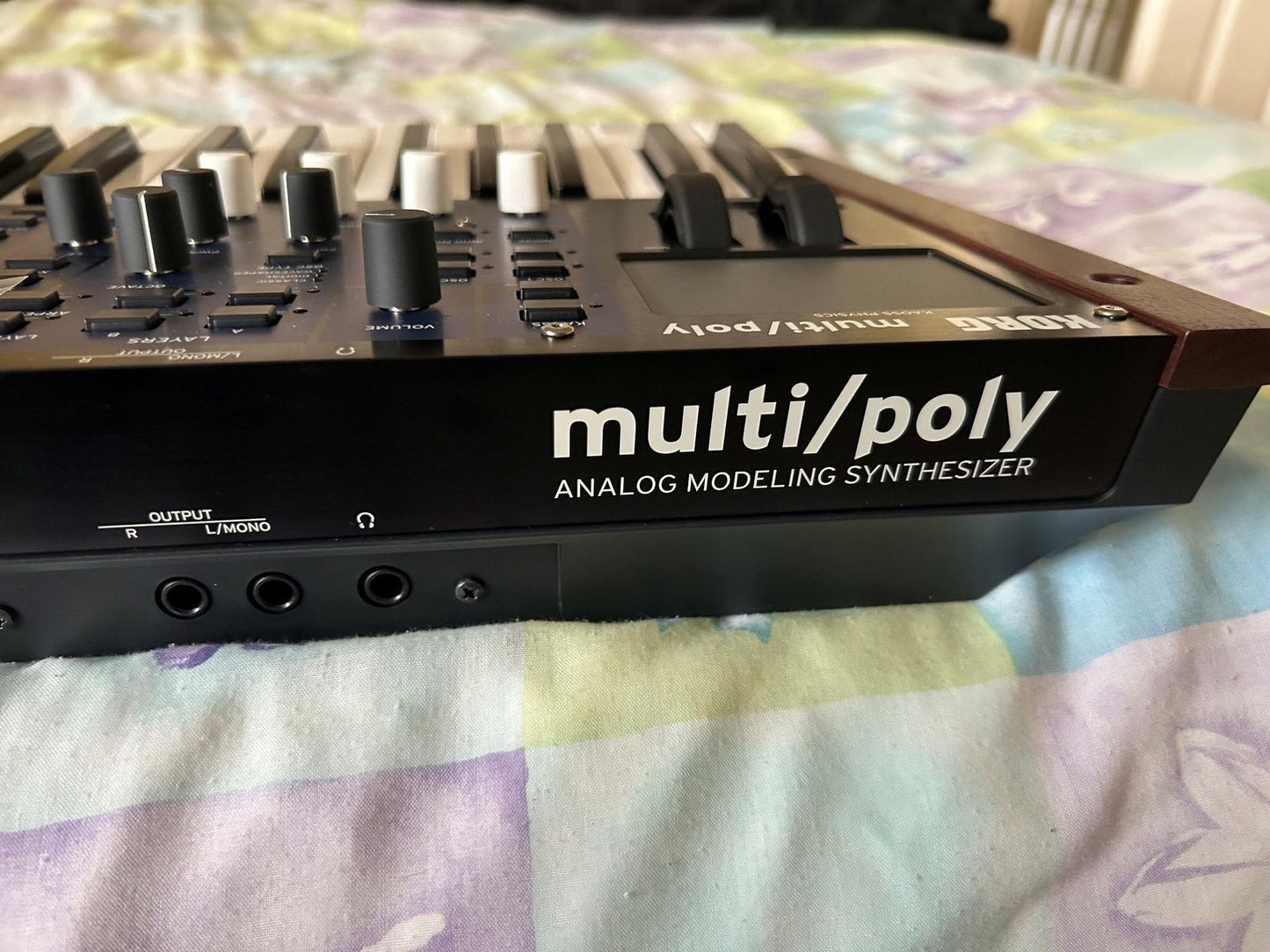 Korg Multi/Poly 37-Key Analog Modeling Synthesizer 2024 - Present - Black & Blue with Wood Sides
