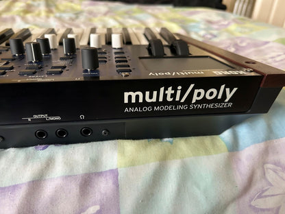 Korg Multi/Poly 37-Key Analog Modeling Synthesizer 2024 - Present - Black & Blue with Wood Sides
