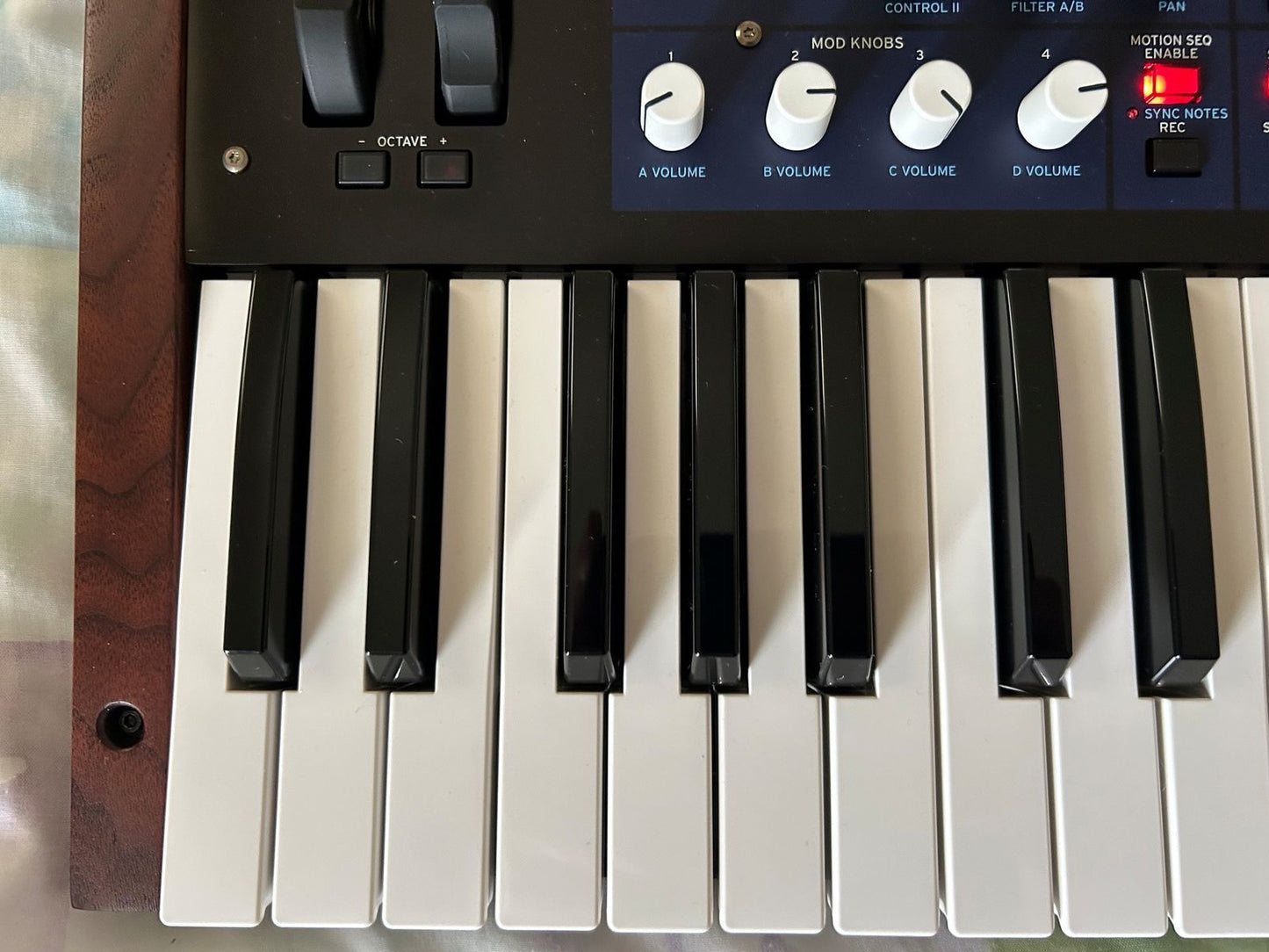 Korg Multi/Poly 37-Key Analog Modeling Synthesizer 2024 - Present - Black & Blue with Wood Sides