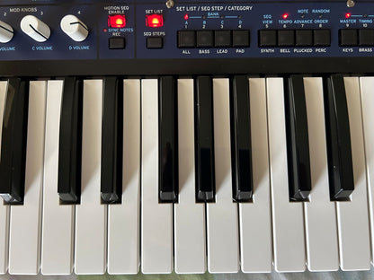 Korg Multi/Poly 37-Key Analog Modeling Synthesizer 2024 - Present - Black & Blue with Wood Sides