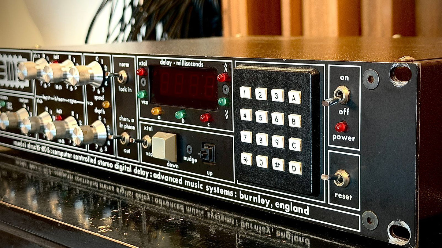 AMS Model DMX 15-80 S Computer Controlled Stereo Digital Delay 1970s - Black