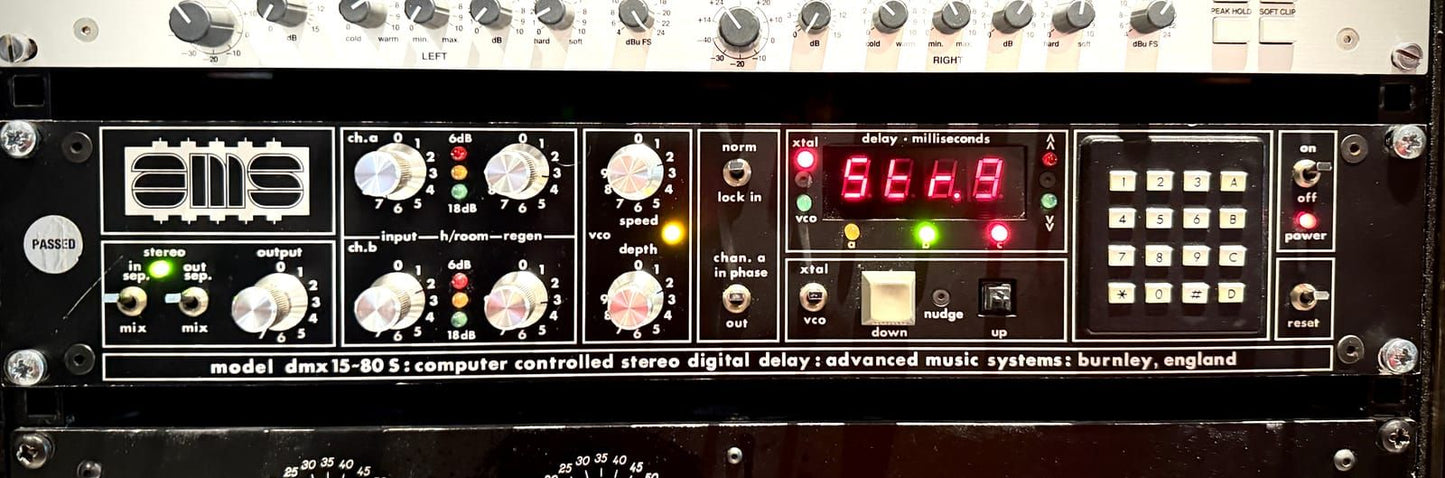 AMS Model DMX 15-80 S Computer Controlled Stereo Digital Delay 1970s - Black