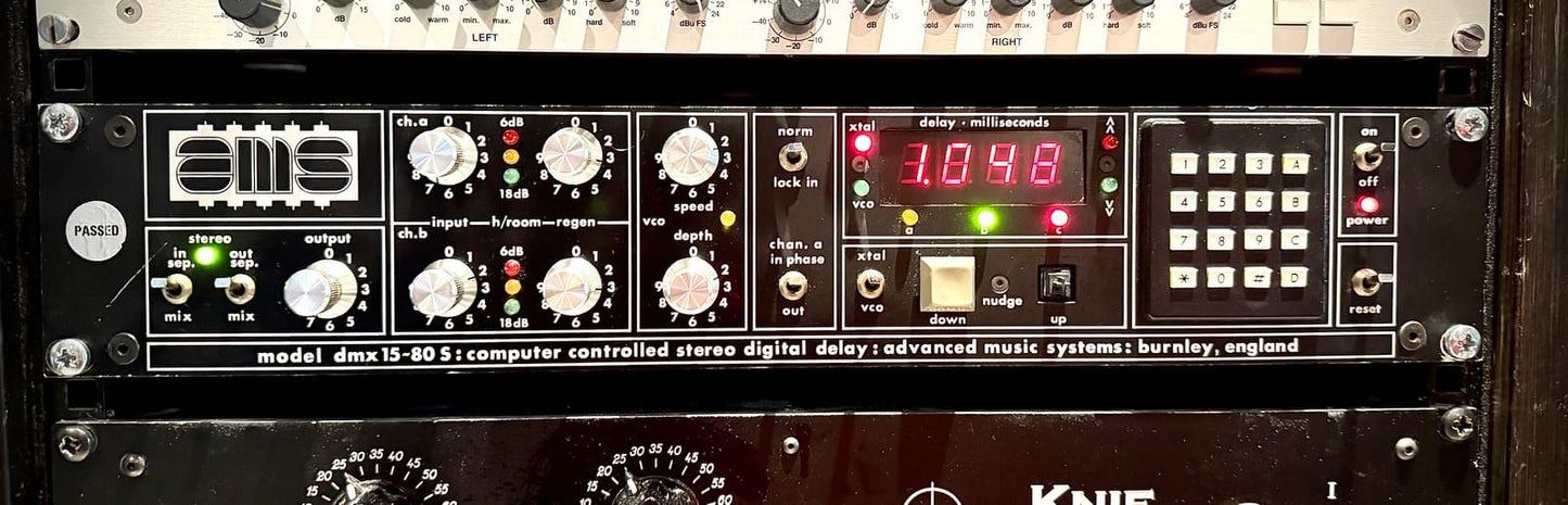 AMS Model DMX 15-80 S Computer Controlled Stereo Digital Delay 1970s - Black