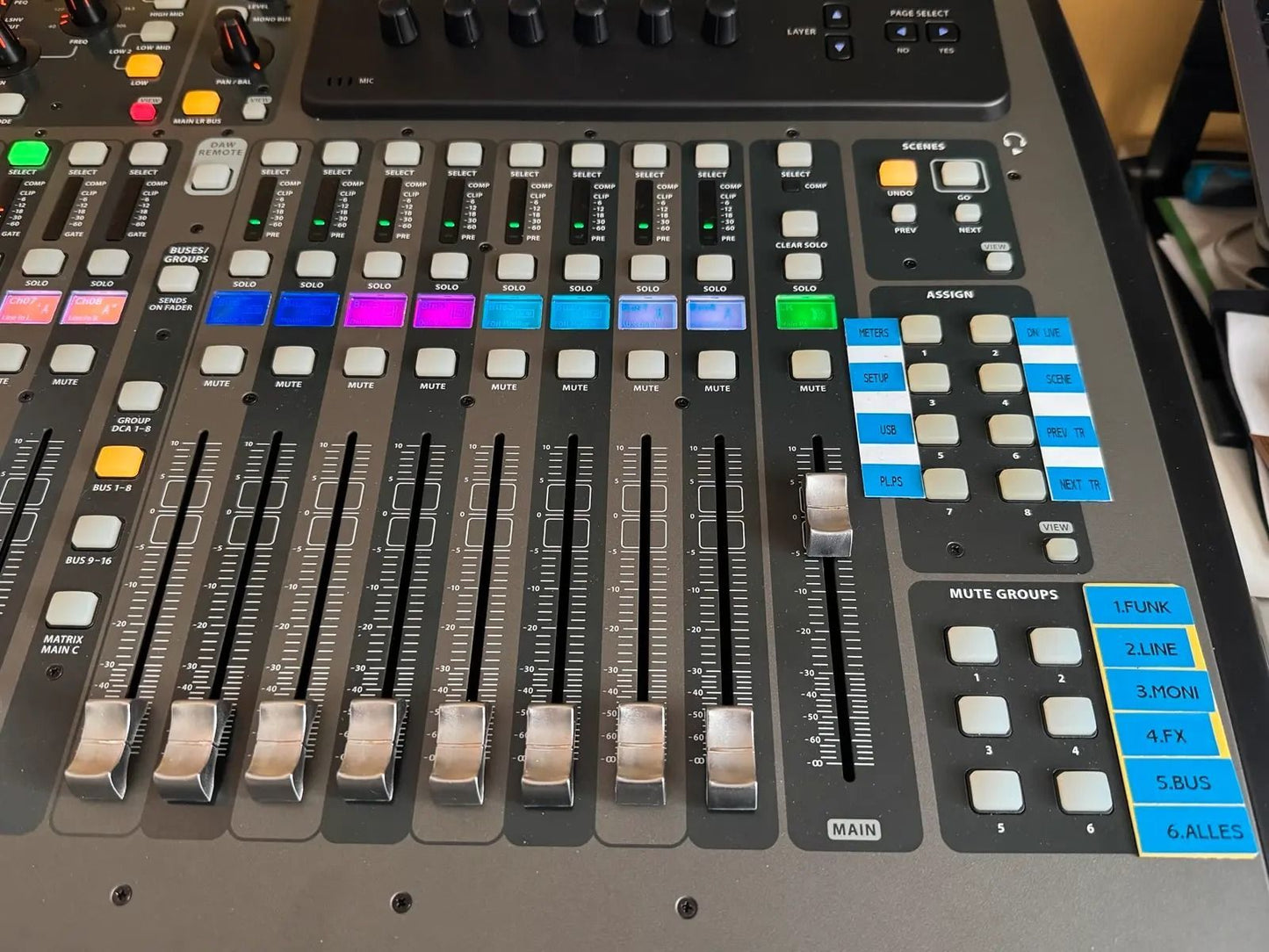 Behringer X32 Compact with installed X-Live card