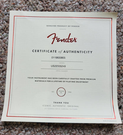 Fender Jeff Beck Stratocaster 2001-to present with Rosewood Fretboard