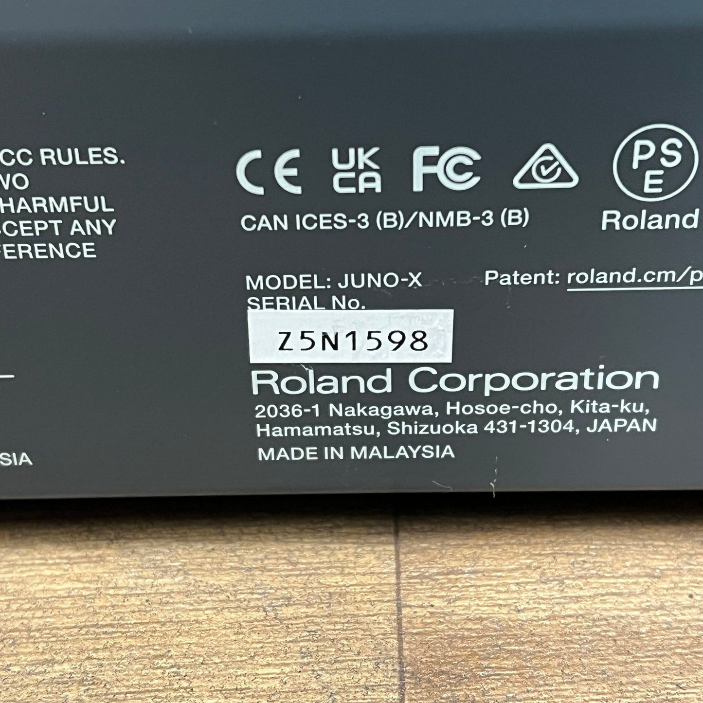 Roland JUNO X Synth; Serial No: Z5N1598 | Second Hand