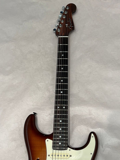 Fender Rarities Series Limited Edition Flame Maple Top Thinline Stratocaster HSS - 2019 -- Violin Burst Solid Rosewood Neck