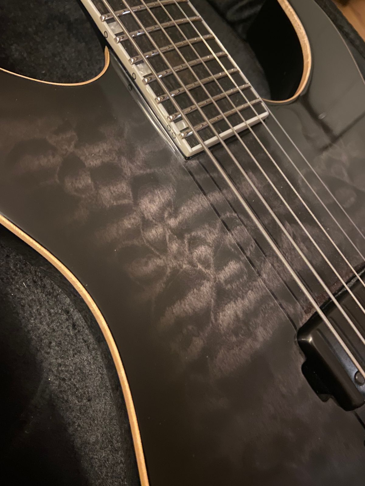 ESP E-II M-I THRU NT QM See Thru Black Sunburst [Made in Japan!!]