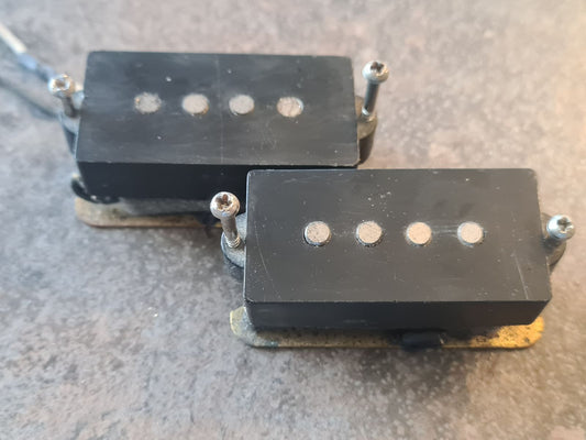Vintage 1962 unmolested Fender Precision pickup black bobbins & cloth wired with base plate