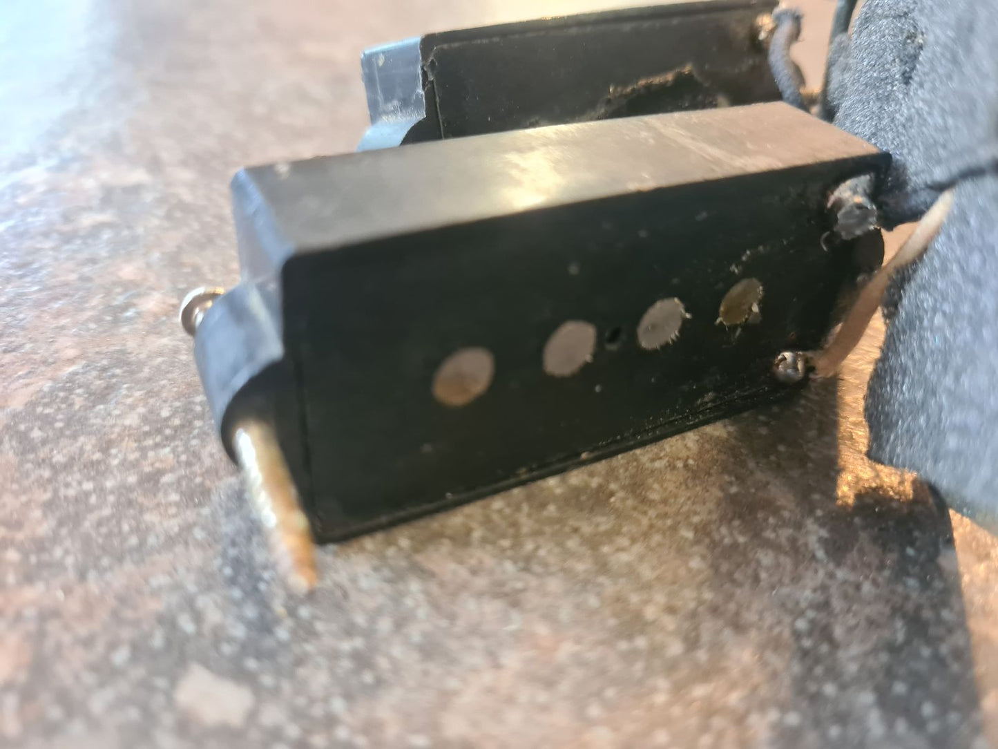 Vintage 1962 unmolested Fender Precision pickup black bobbins & cloth wired with base plate