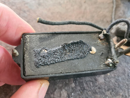 Vintage 1962 unmolested Fender Precision pickup black bobbins & cloth wired with base plate