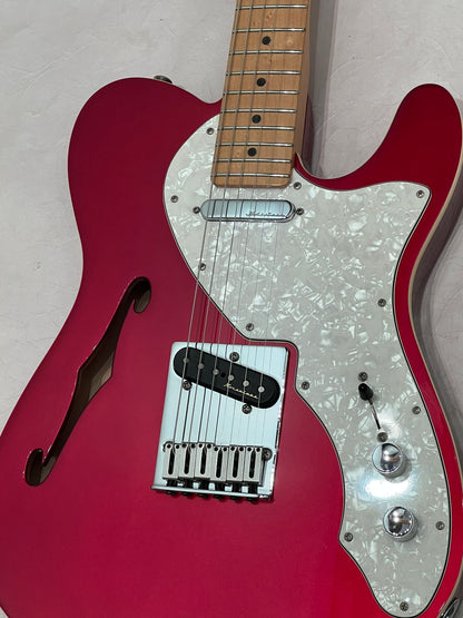 Fender Deluxe Telecaster Thinline with Maple Fretboard Electric Guitar 2016 Candy Apple Red