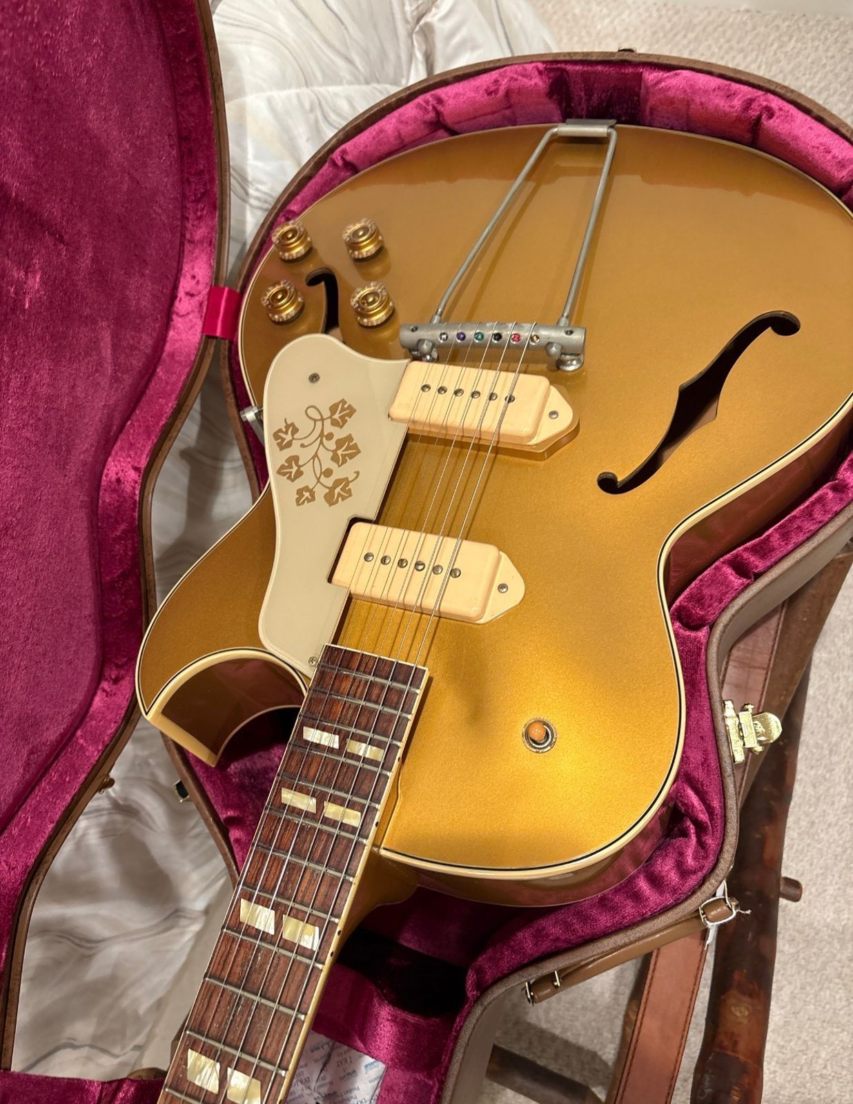 Gibson ES-295 Rare 2015 Reissue Trapeze Tailpiece - Gold