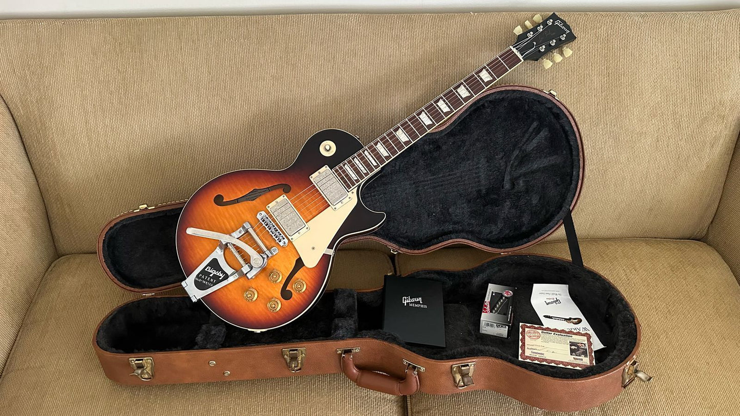 2016 Gibson Memphis ES-Les Paul Bigsby - Limited Run - Bourbon Bur - Only 1000 Made - MINT