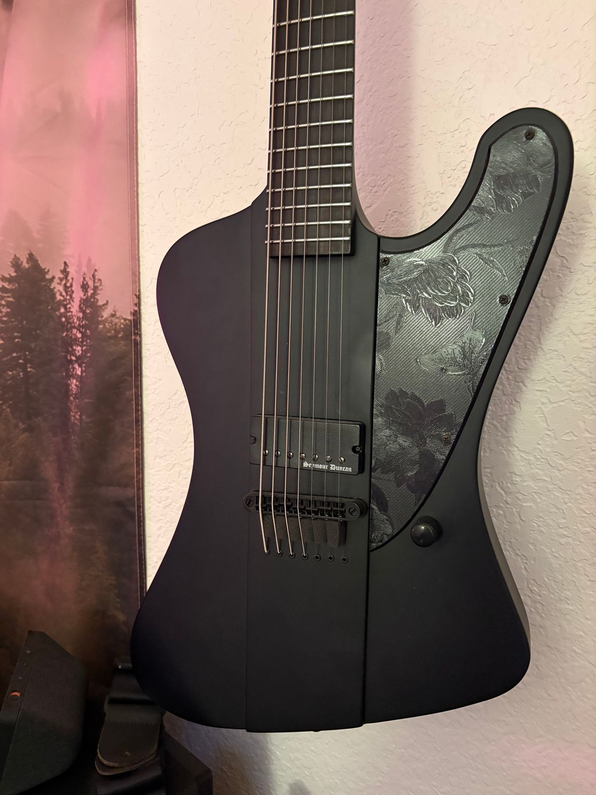ESP LTD Phoenix-7 Baritone Black Metal 2022 - Present - Black Satin