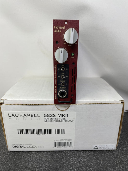 LaChapell Audio 583s mk2 500 Series Vacuum Tube Mic Preamp Module 2010s - Red