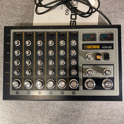 1979 Boss KM-60 6-Channel Mixer with rack ears