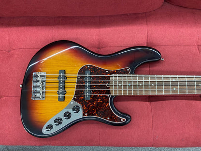 Fender American Deluxe Jazz Bass V 2003 - 3-Tone Sunburst