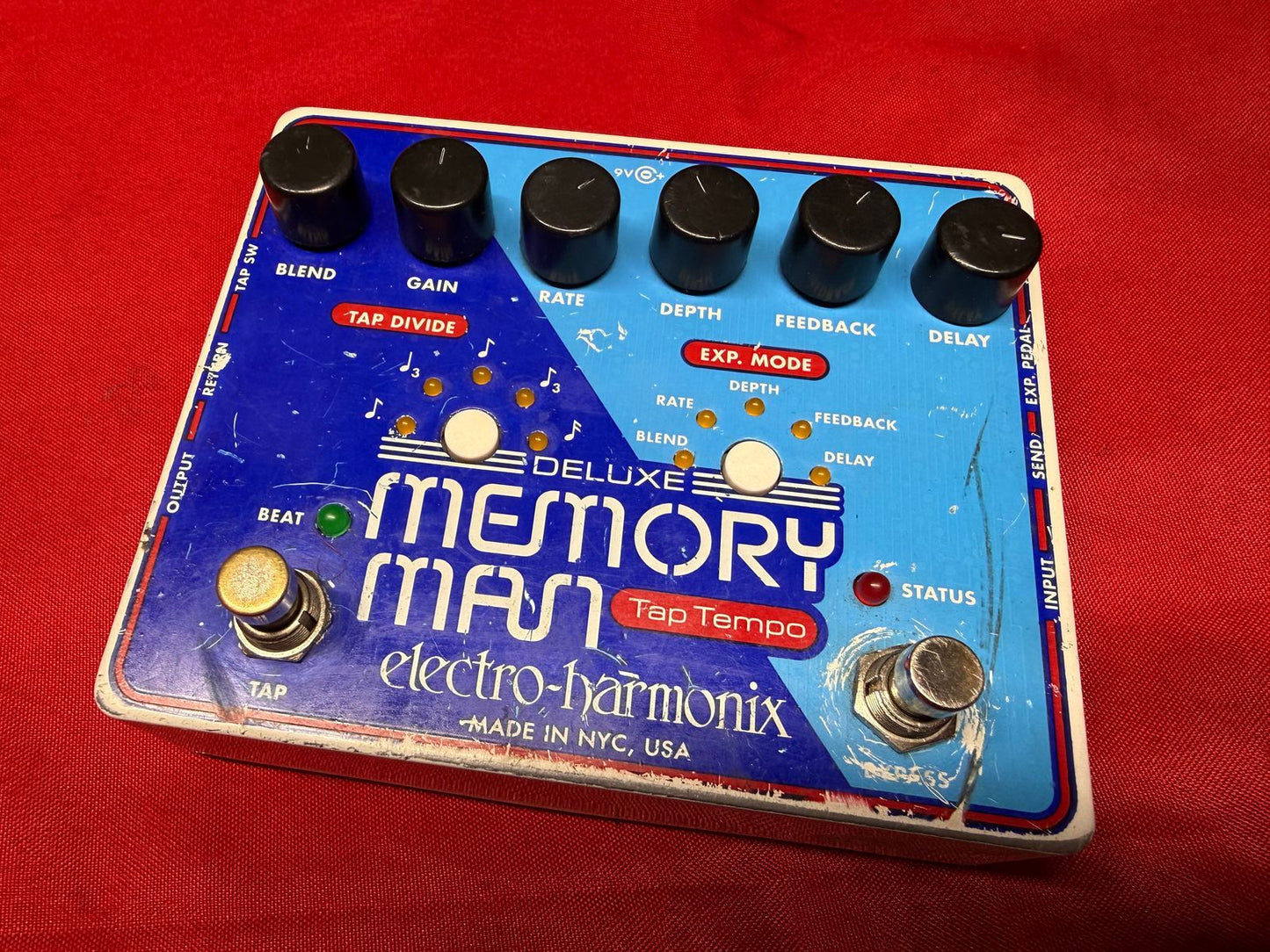 Electro-Harmonix Deluxe Memory Man Tap Tempo with Panasonic MN3005 Chip 2010s - Blue