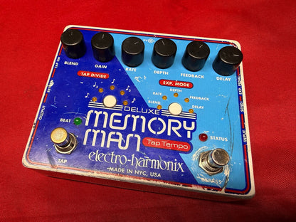 Electro-Harmonix Deluxe Memory Man Tap Tempo with Panasonic MN3005 Chip 2010s - Blue